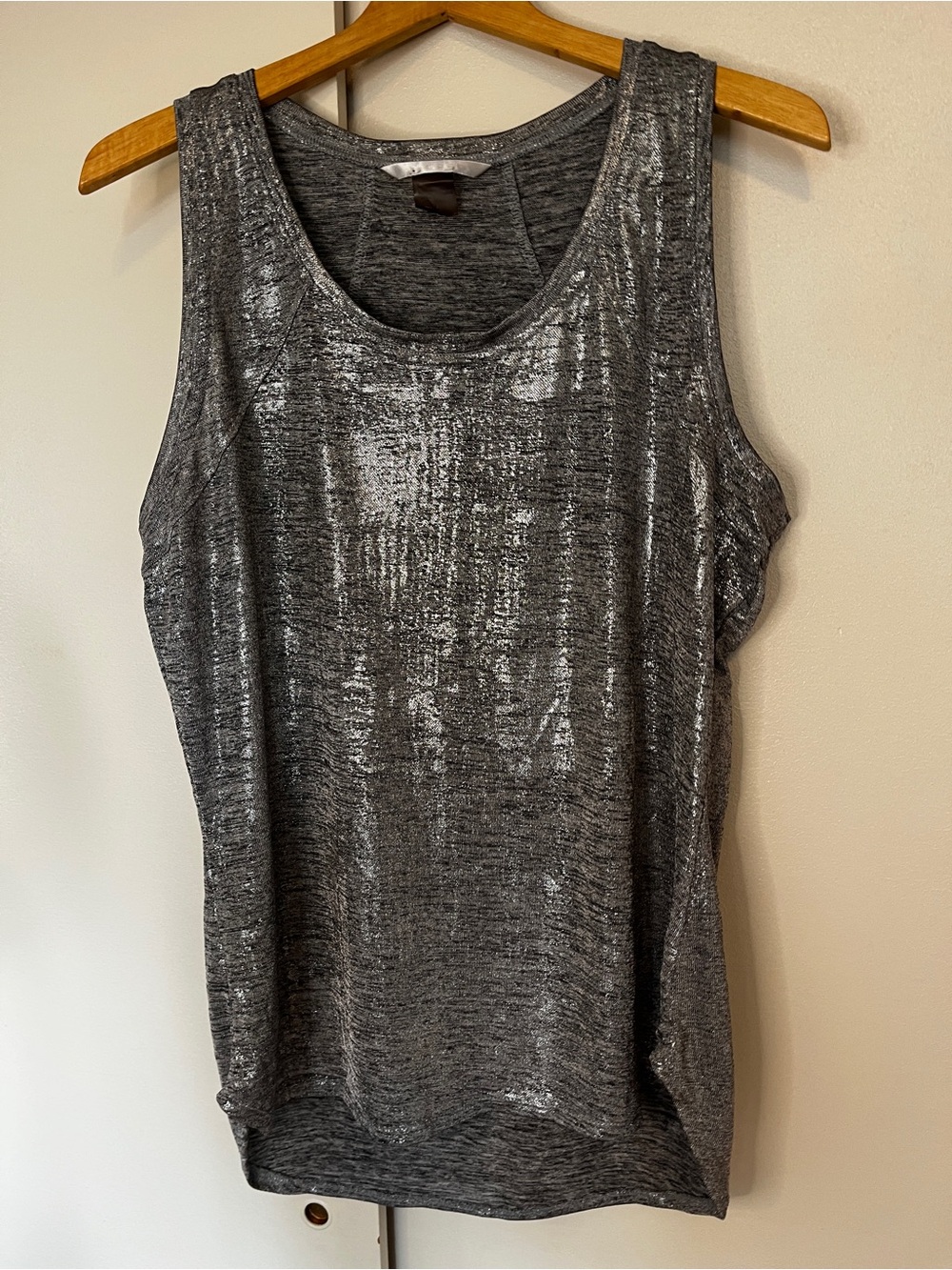 Shimmery Silver Gray Tank Top